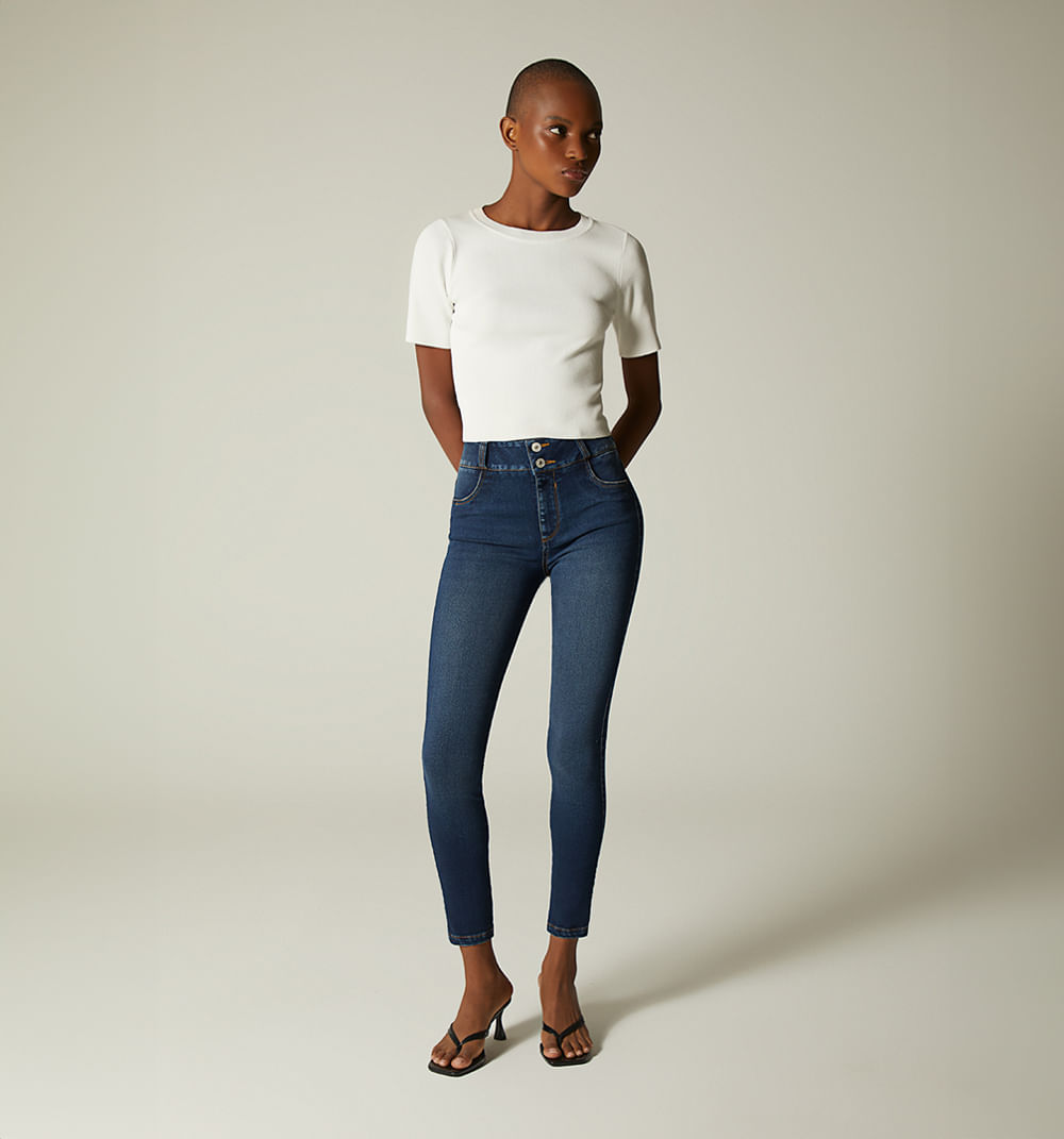 Jean Skinny Levanta Cola,Tiro Alto, Pret