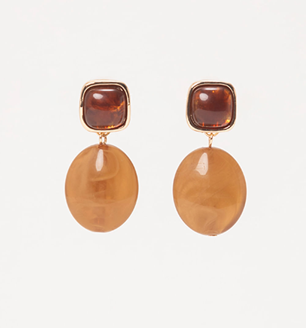 Aretes Bicolor Resina