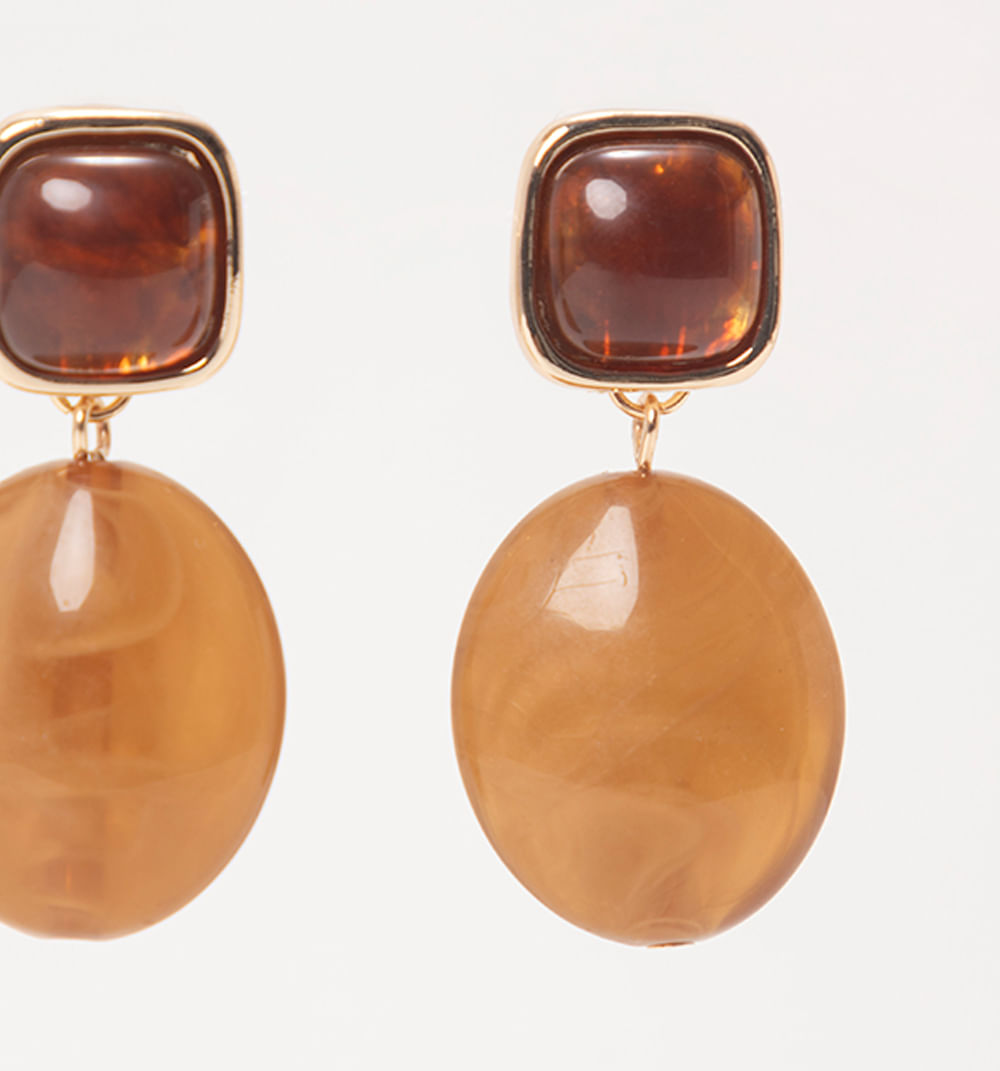 Aretes Bicolor Resina