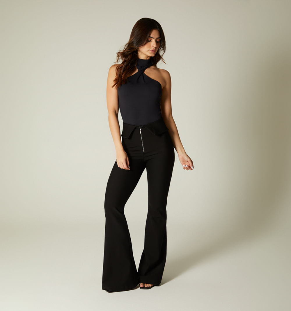 Leggins Tiro Alto Bota Pitillo Con Detal