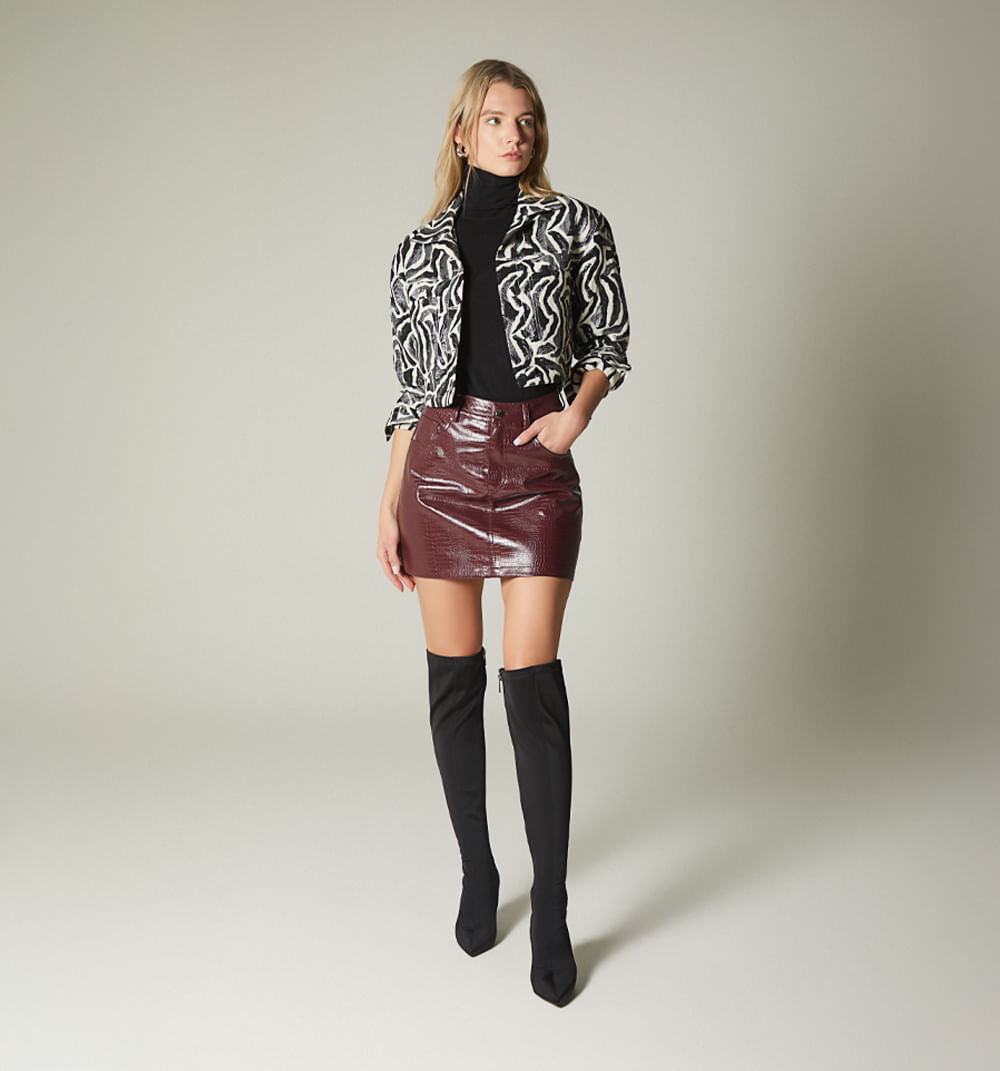 Blusa Manga Sisa Cuello Tortuga