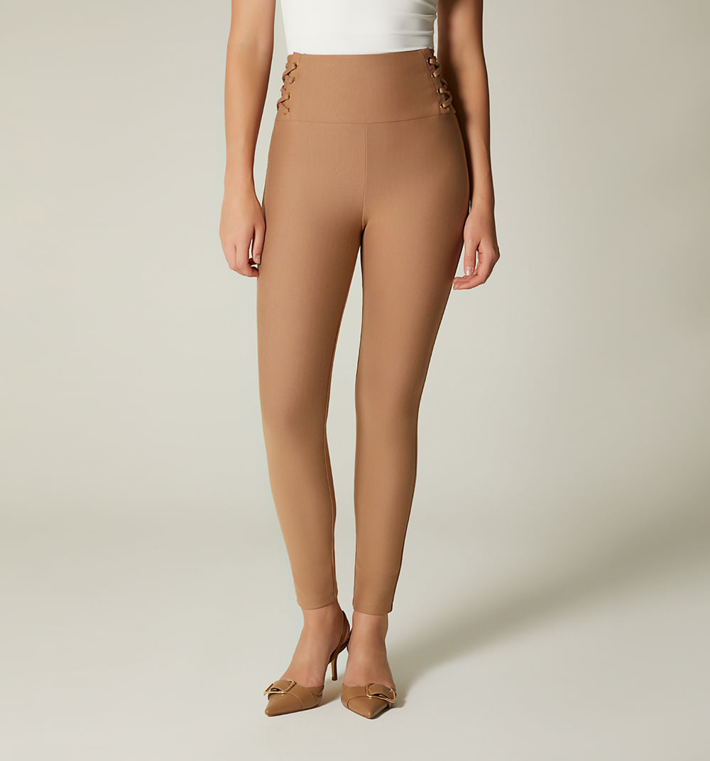 Leggins Tiro Super Alto Con Detalle En P