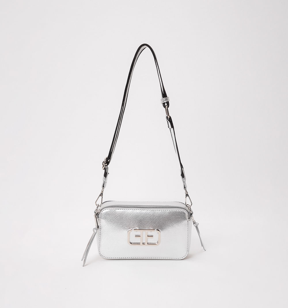 Bolsos Manos Libres Metalizado Doble Cie