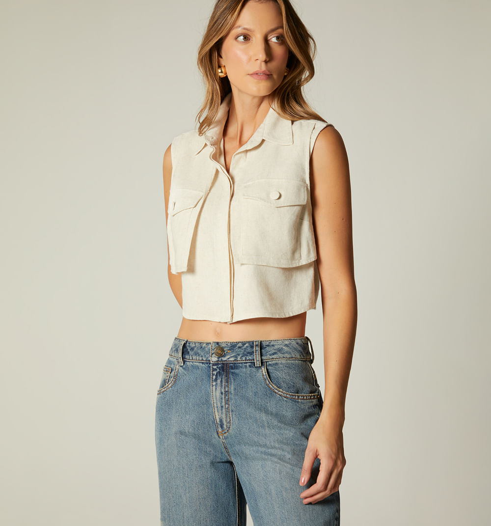 Blusa Manga Sisa Con Amarre
