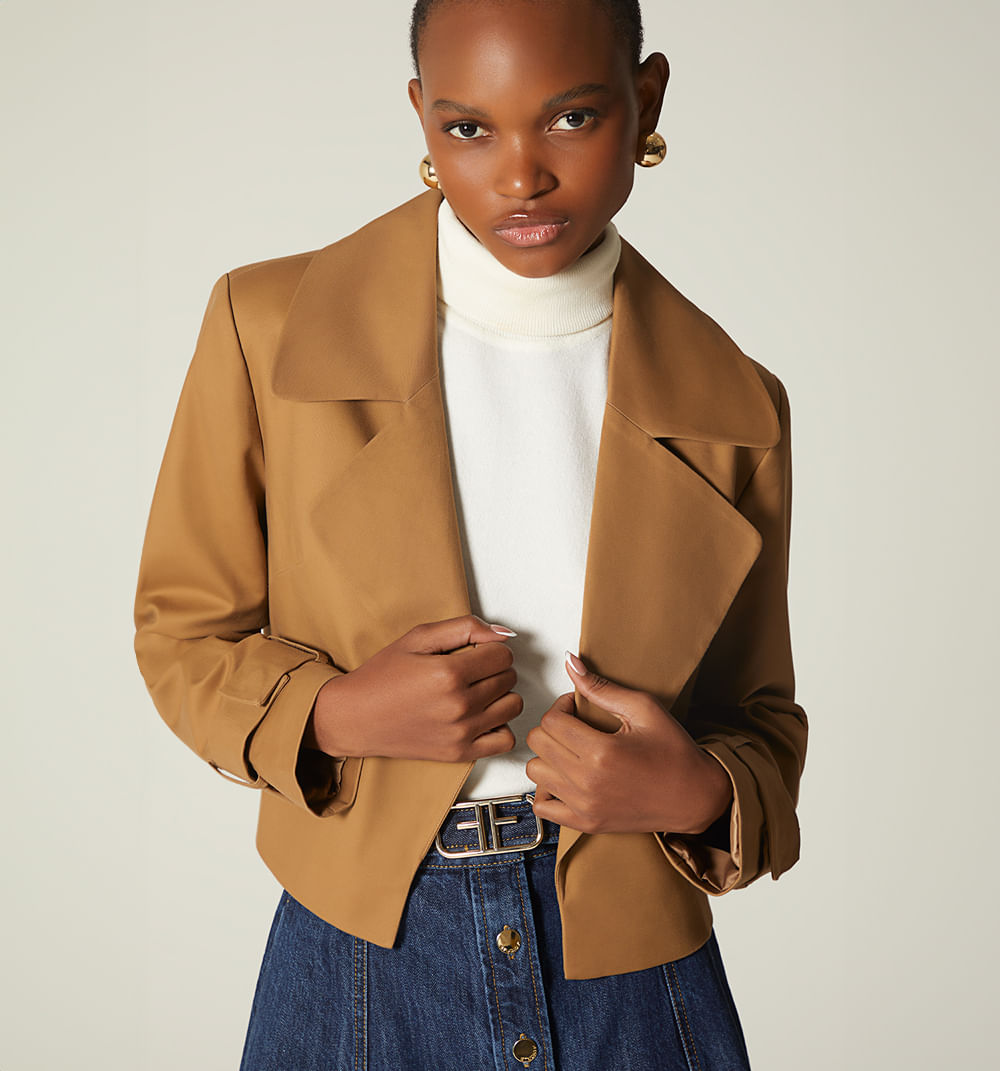 Blazer Crop Maxi Solapa