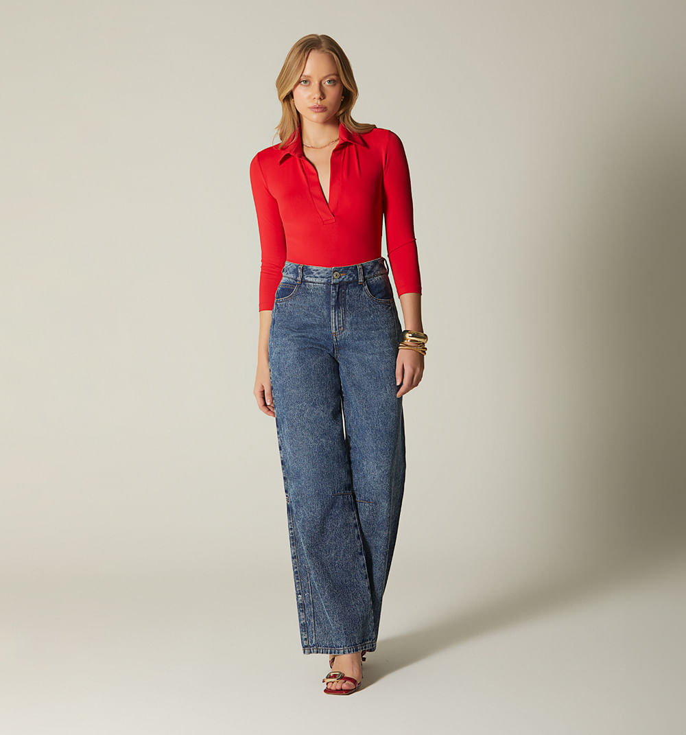 Body Manga 3/4 Con Cuello