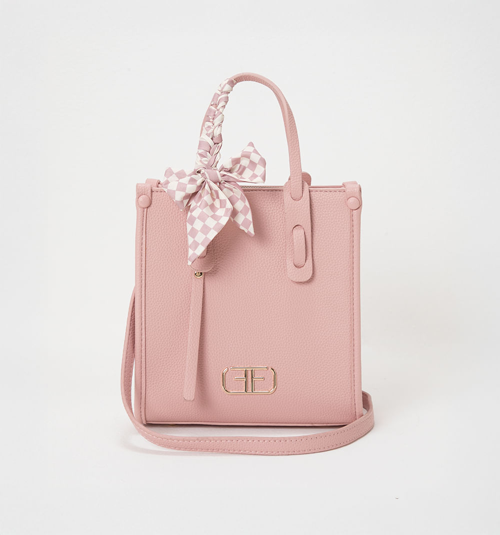 Bolso De Mano Vertical Con Pañuelo Decor