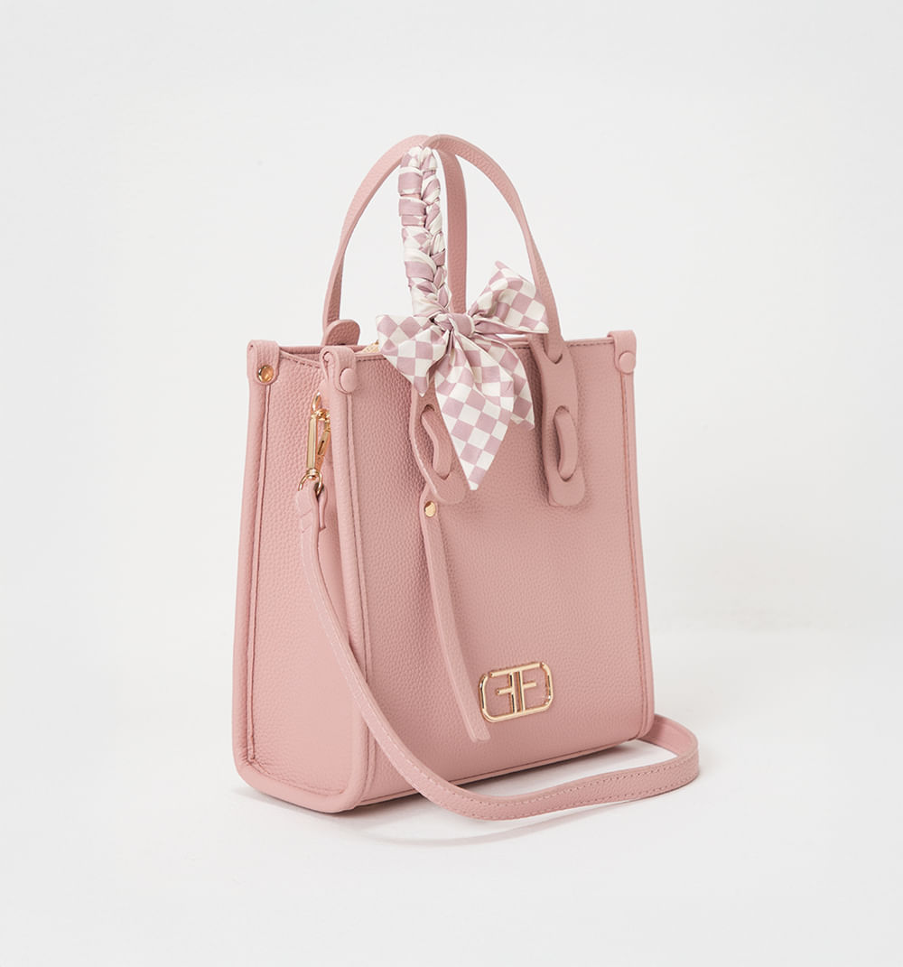 Bolso De Mano Vertical Con Pañuelo Decor