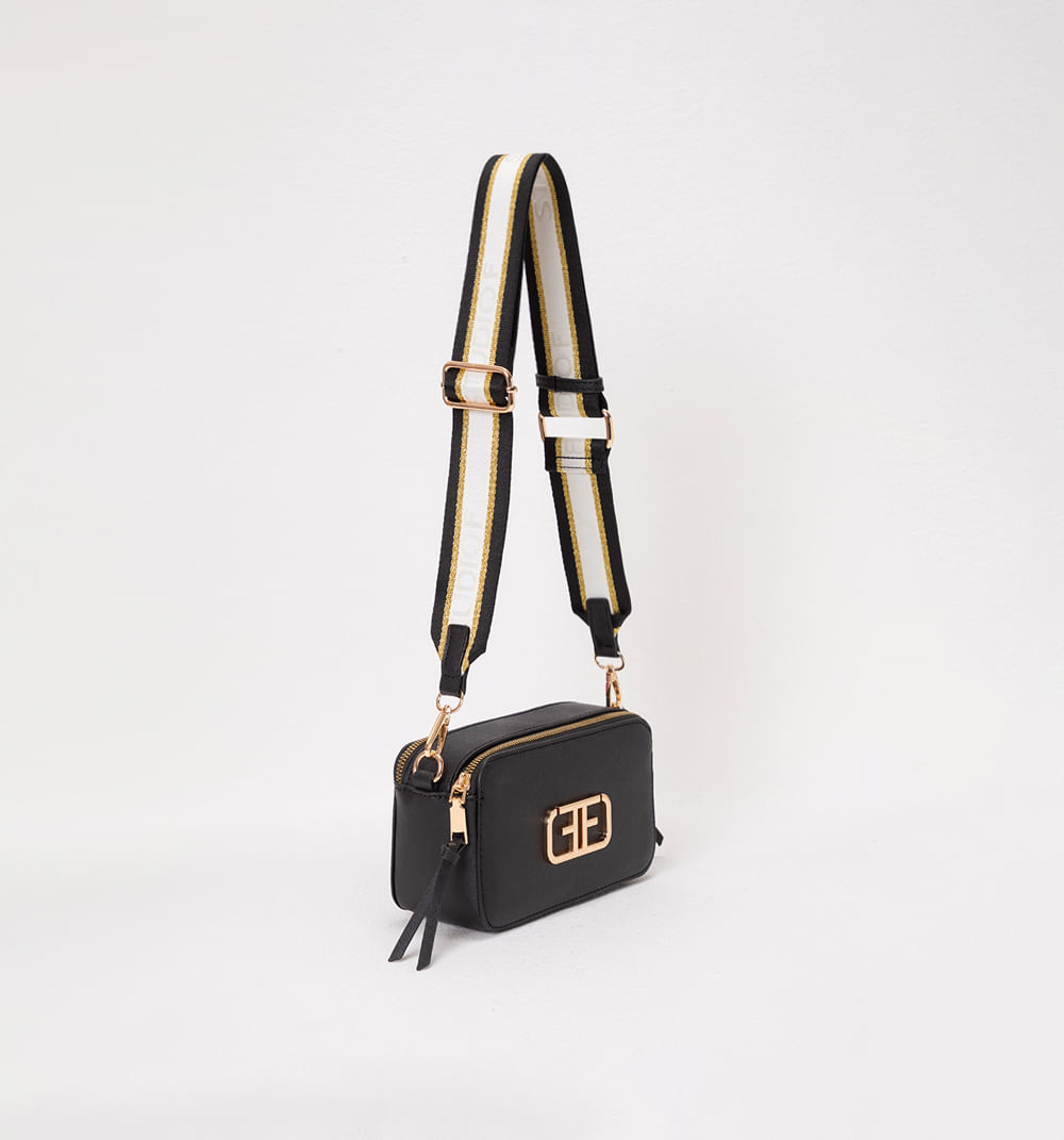 Bolsos Manos Libres Metalizado Doble Cie