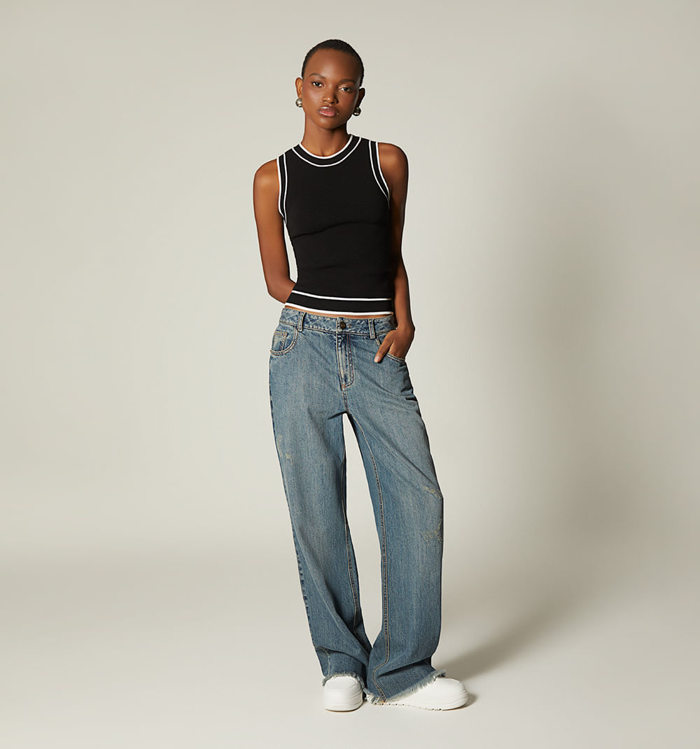 Blusa Tejida Manga Sisa