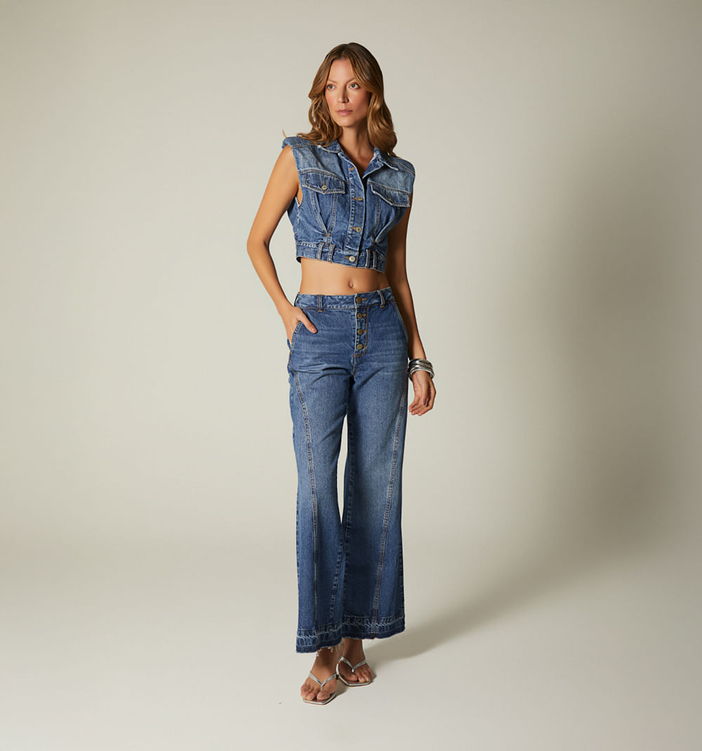 Chaleco Con Hombreras, Cortes, Tapas Y C