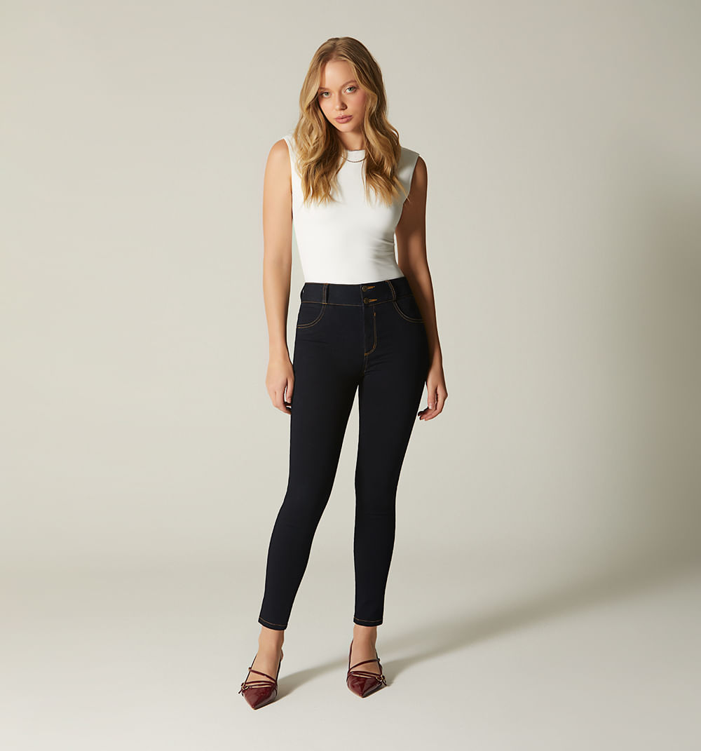 Jean Skinny Salma Levanta Cola Tiro Alto