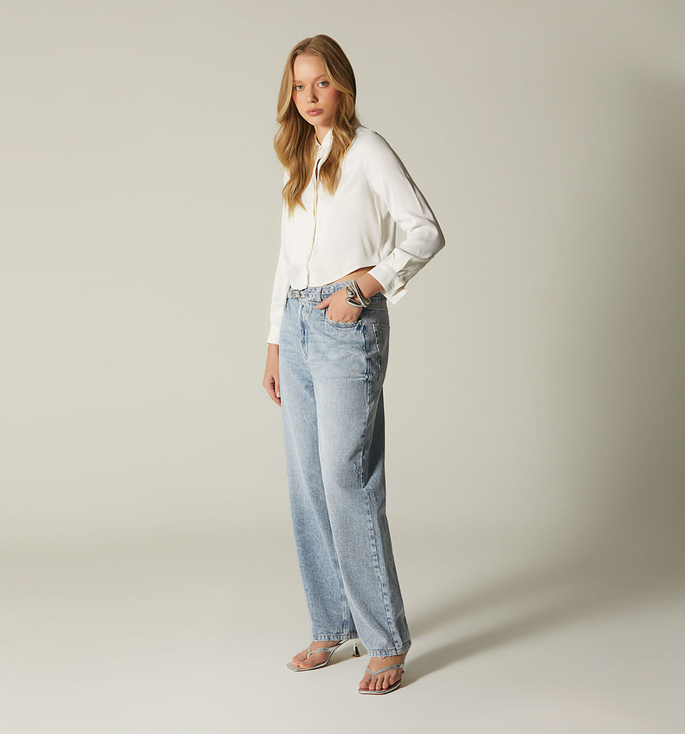 Jean Loose Fit Con Correa Para Mujer