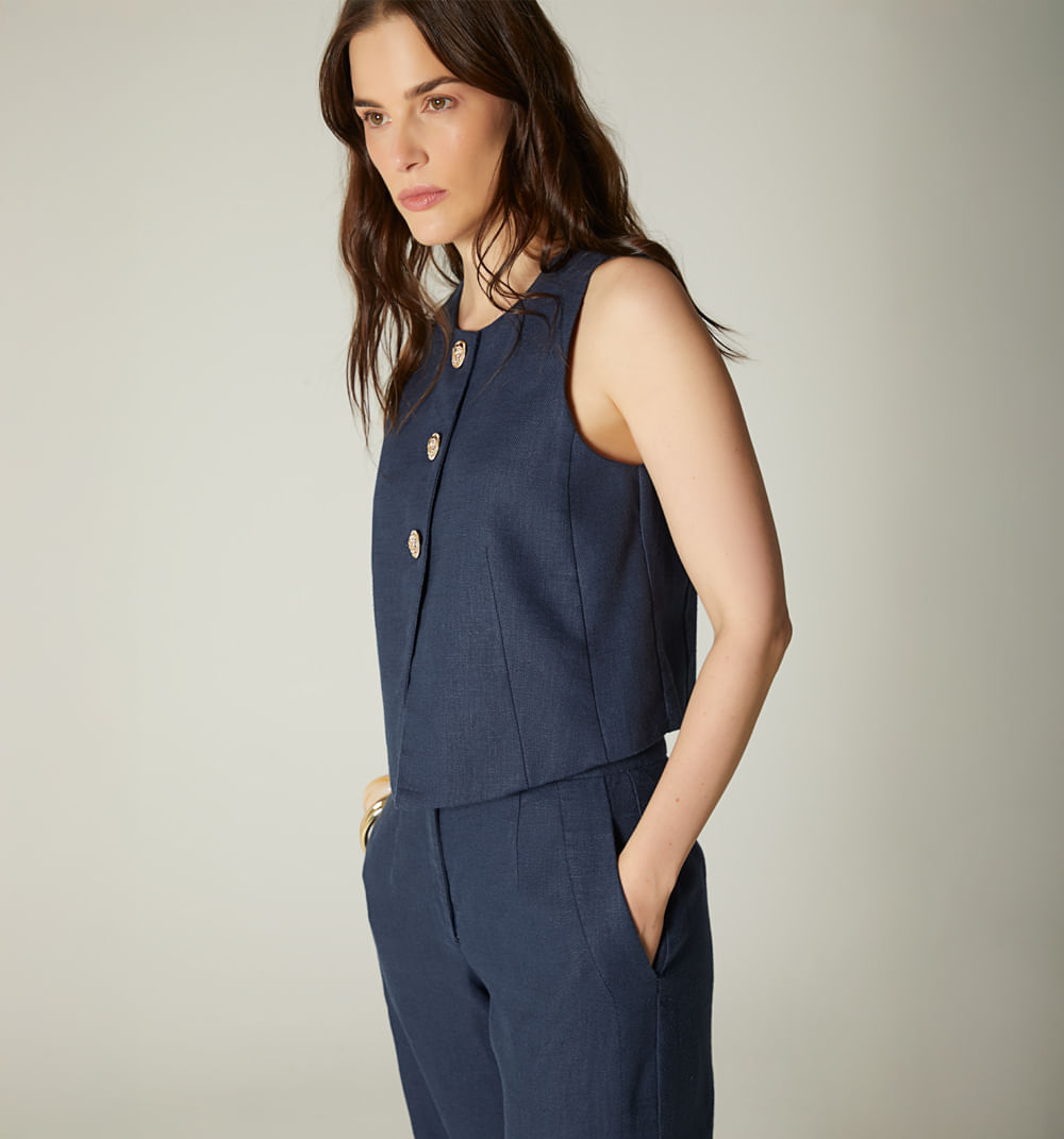 Conjunto Pantalón Botones Blusa Sisa