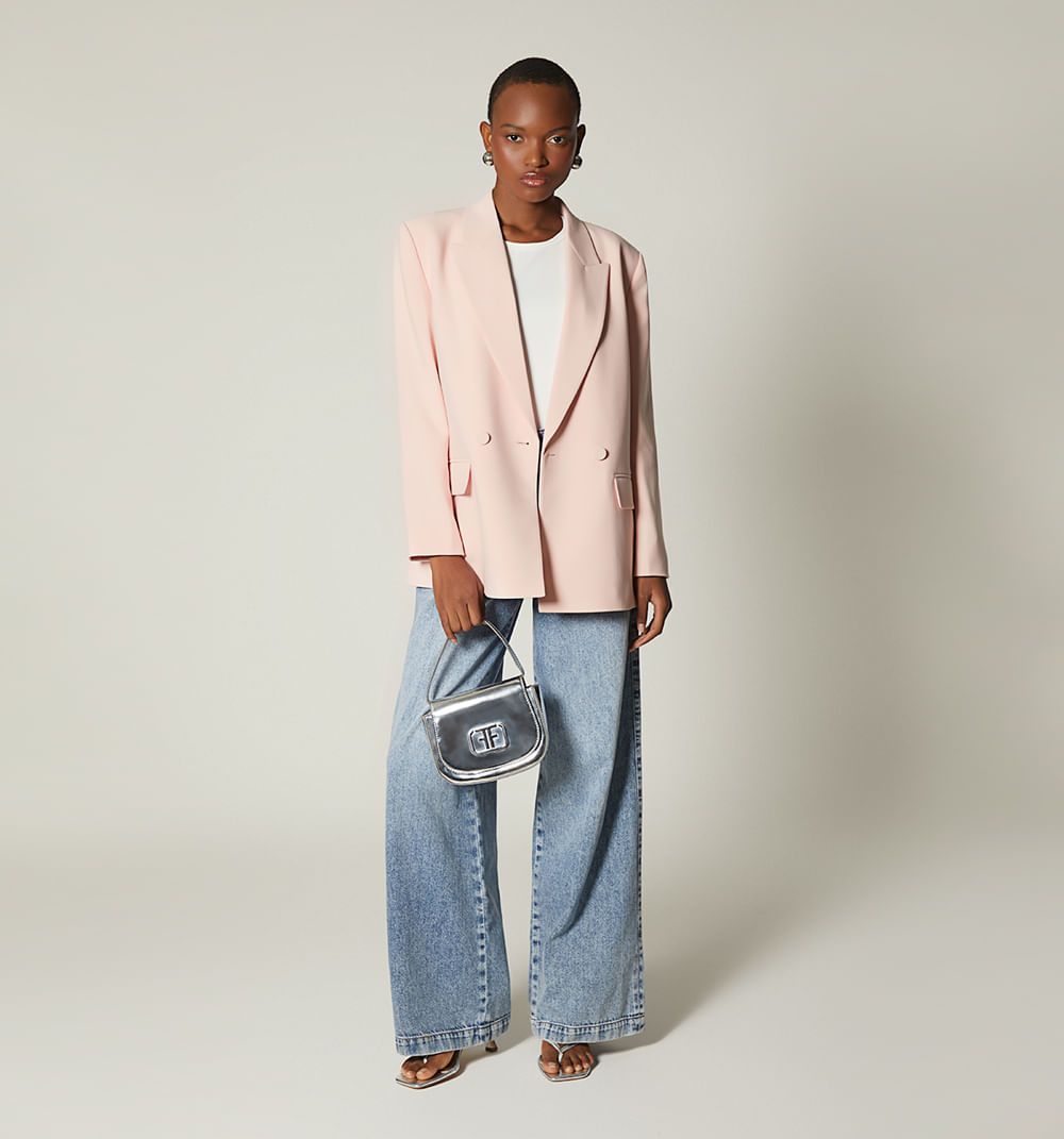 Blazer Basico Botones Forrados