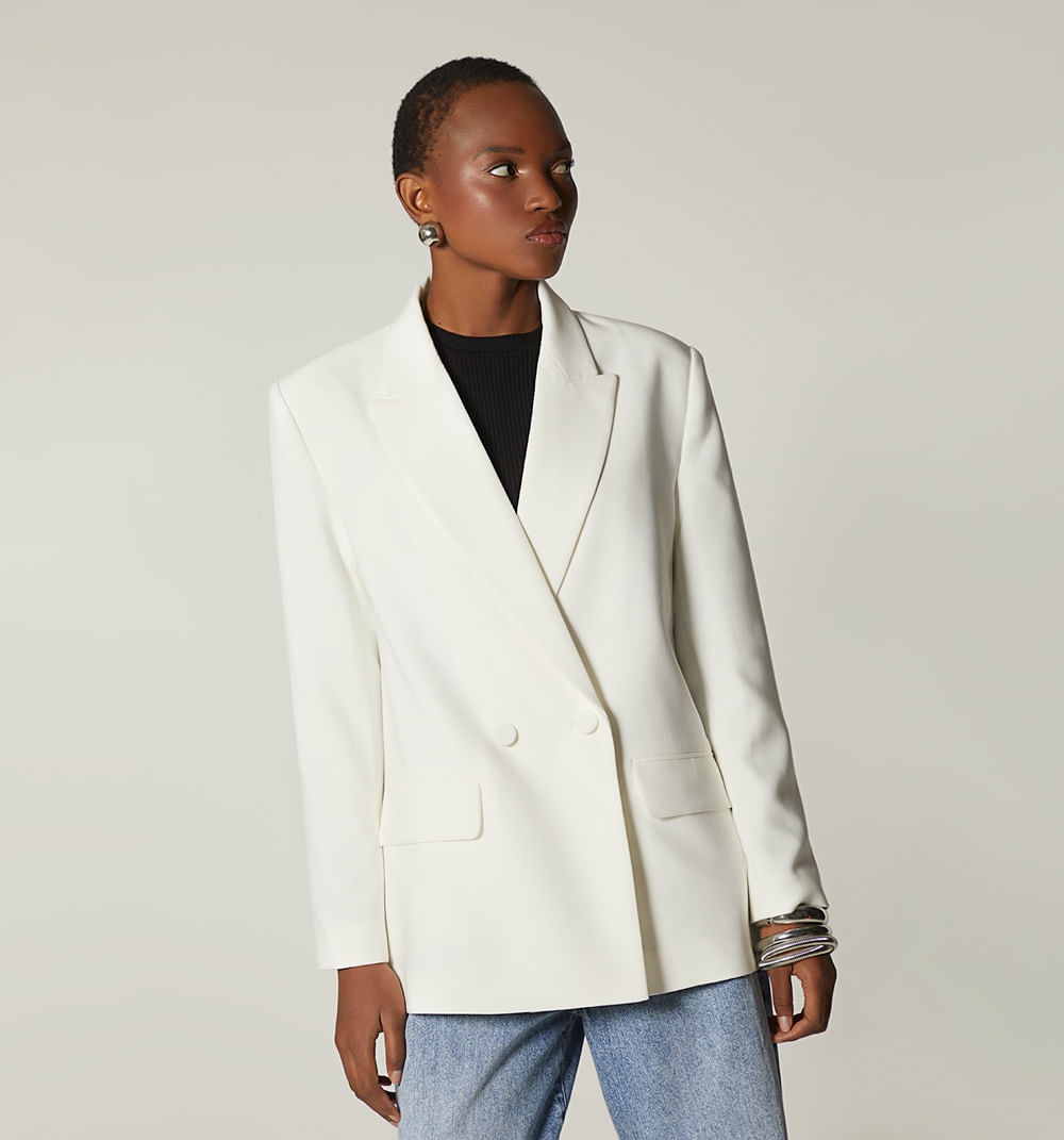Blazer Basico Botones Forrados