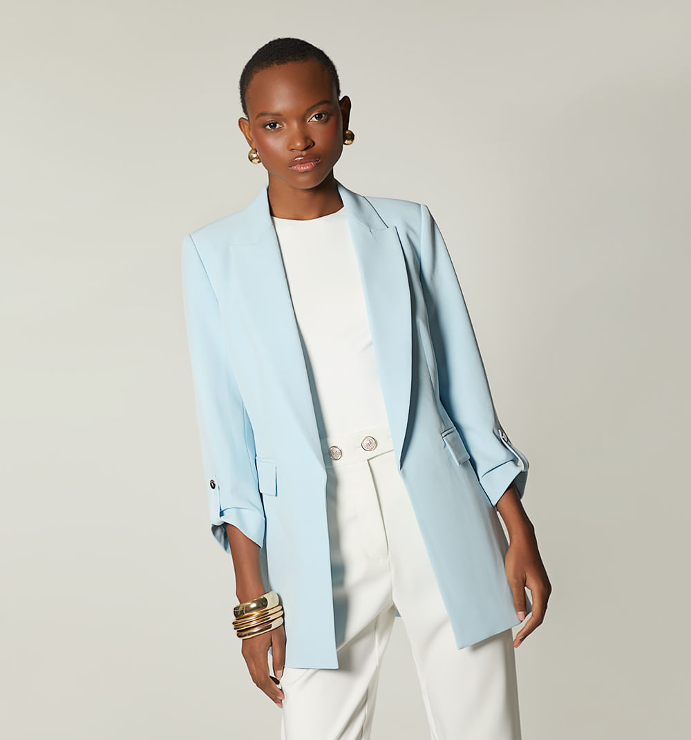 Blazer Manga Larga Silueta Over Size