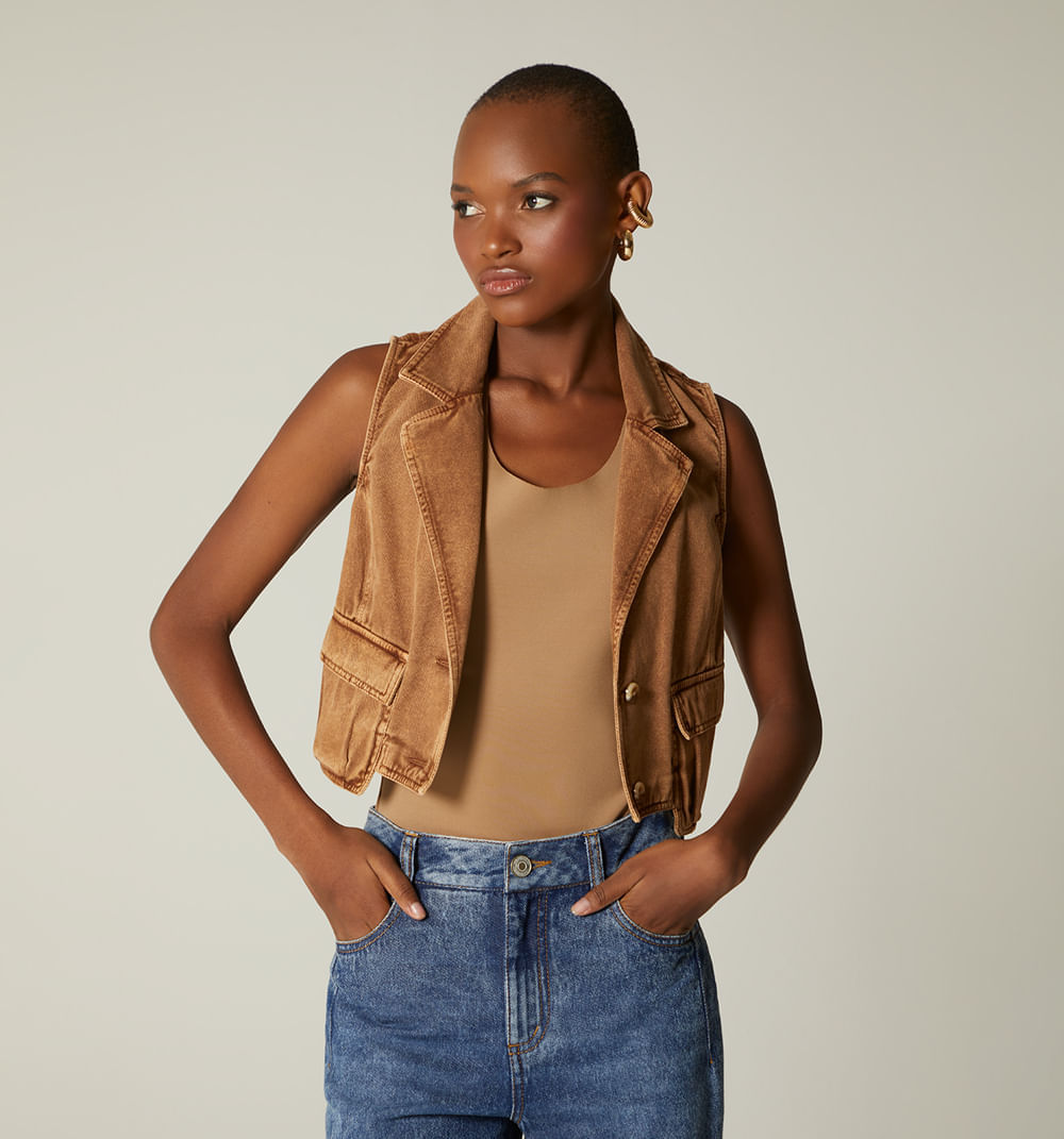 Chaleco Sisa Con Solapa