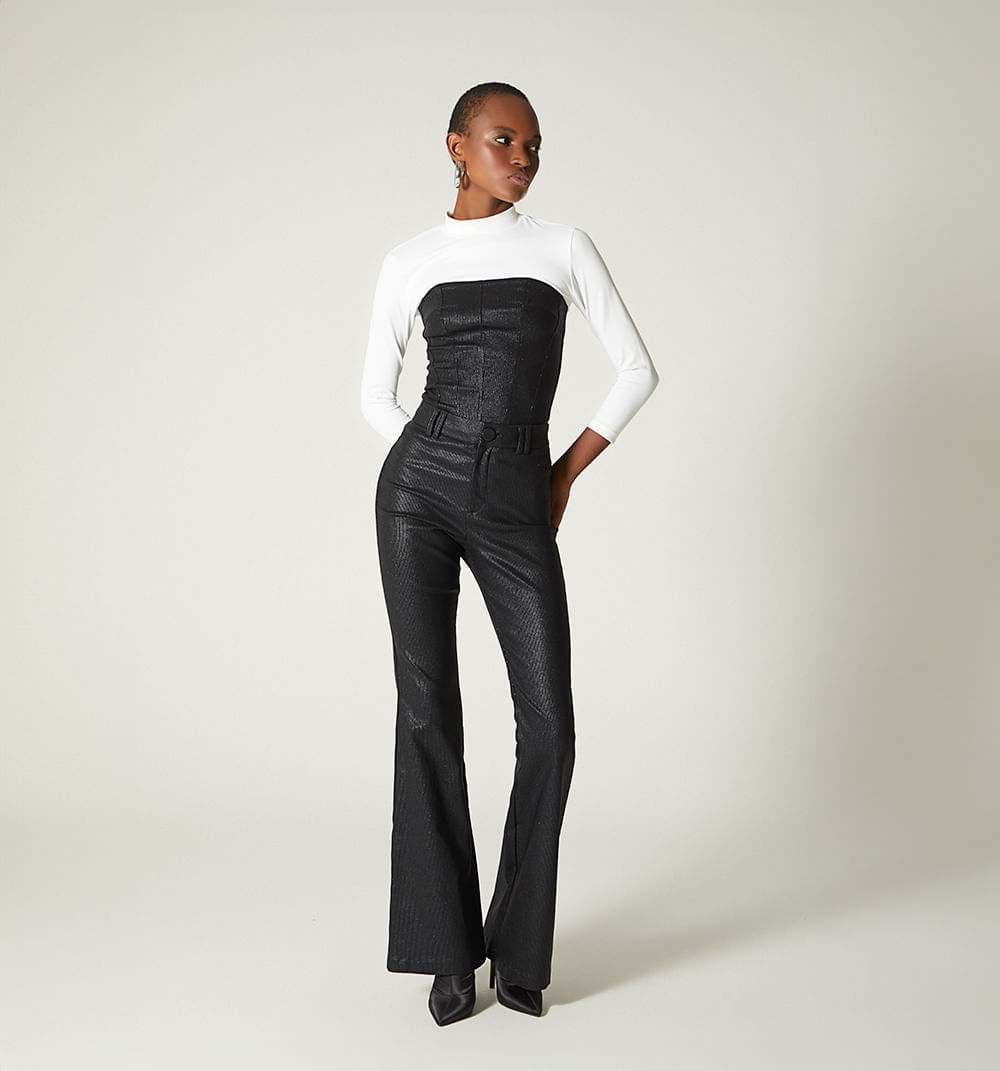 Blusa Crop Tipo Corset
