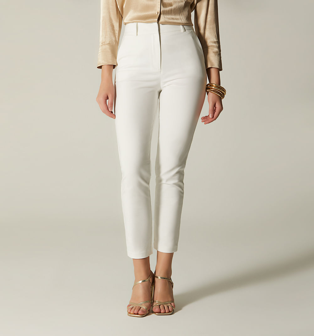 Pantalon Tiro Alto Con Correa