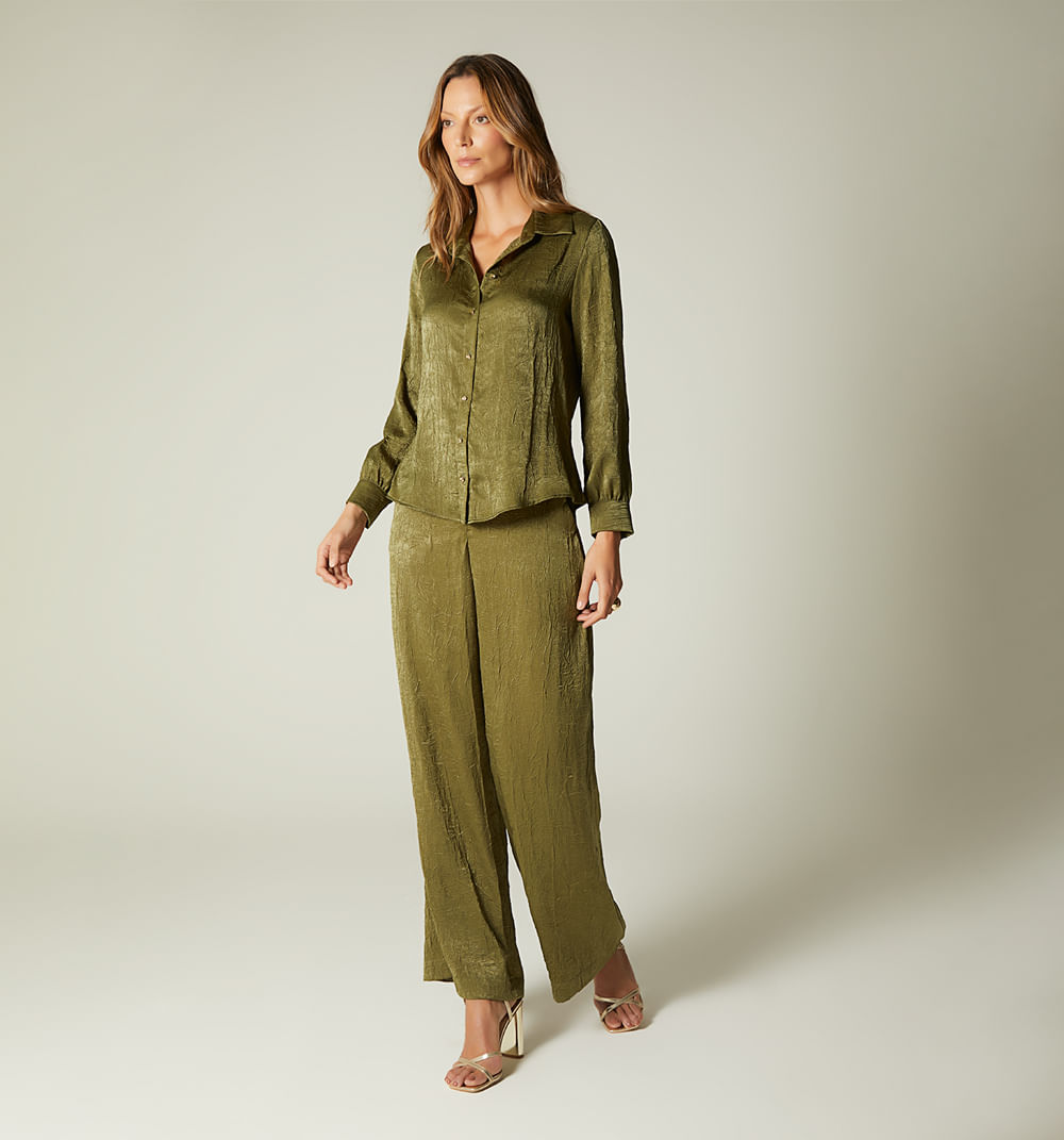 Pantalon Palazzo Tiro Alto