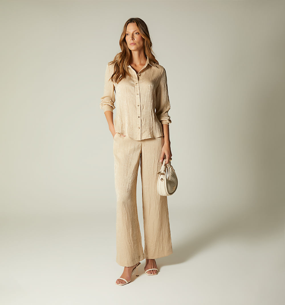 Pantalon Palazzo Tiro Alto