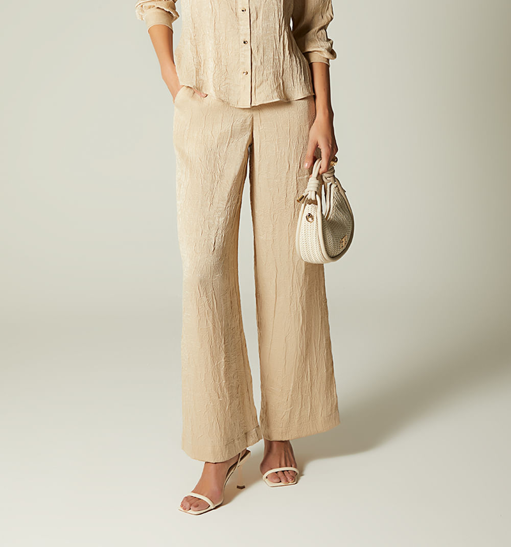 Pantalon Palazzo Tiro Alto