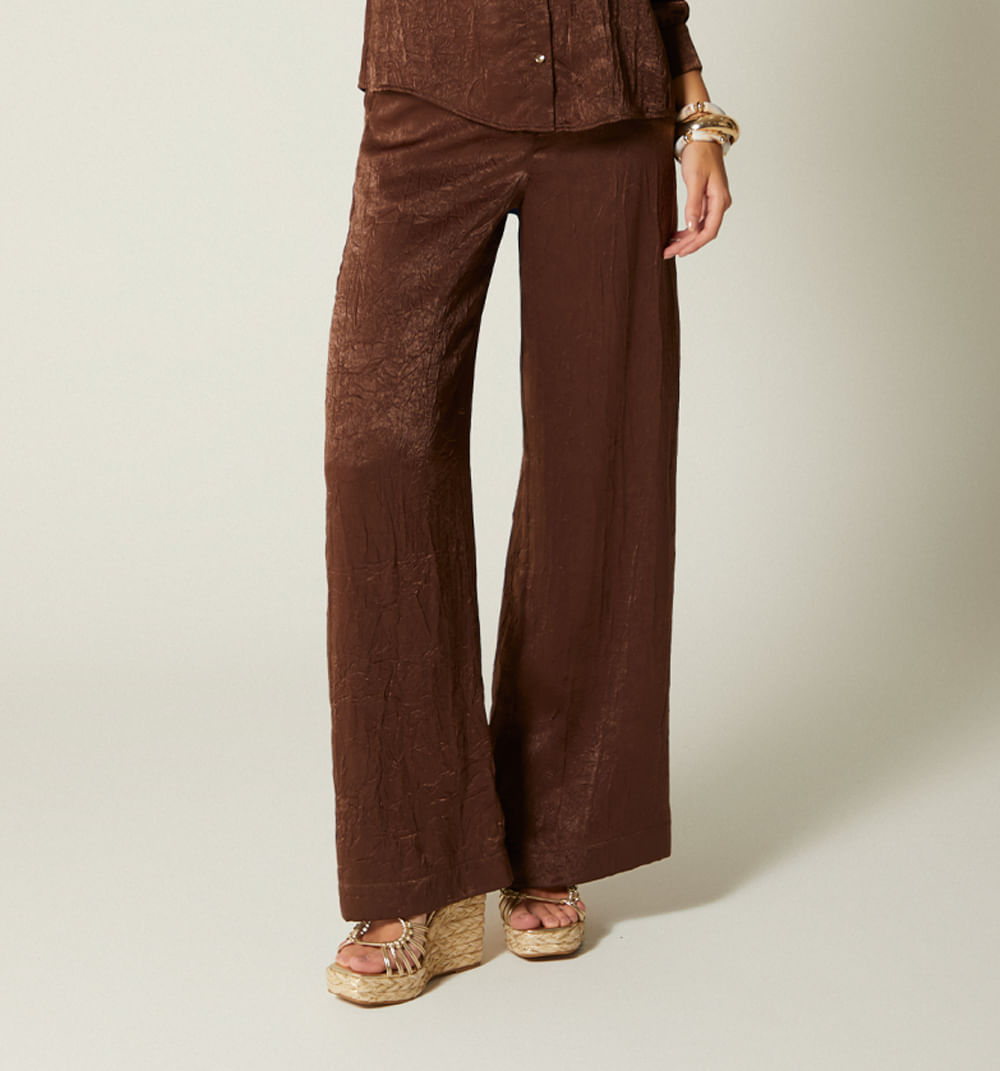 Pantalon Palazzo Tiro Alto