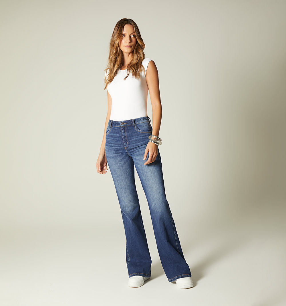 Jean Ultraslim Pantalones Bota Campana Studio F Jean Campana Tiro