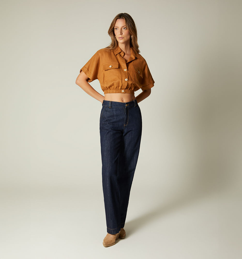 Blusa Manga Seguida Con Elastico En Cint