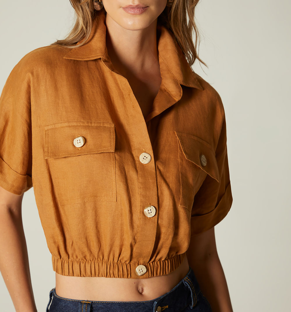 Blusa Manga Seguida Con Elastico En Cint