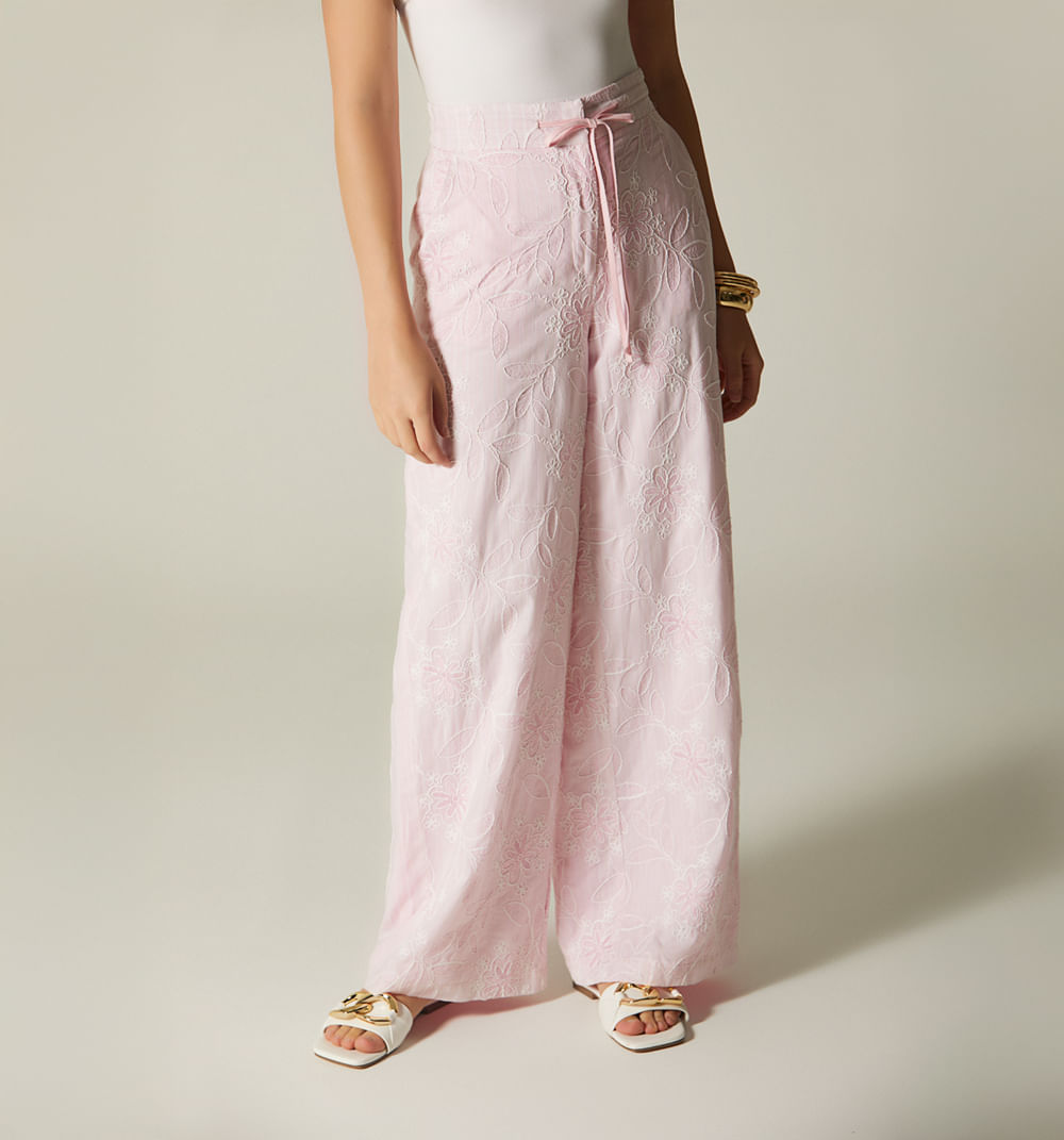 Pantalon Palazzo Tiro Alto