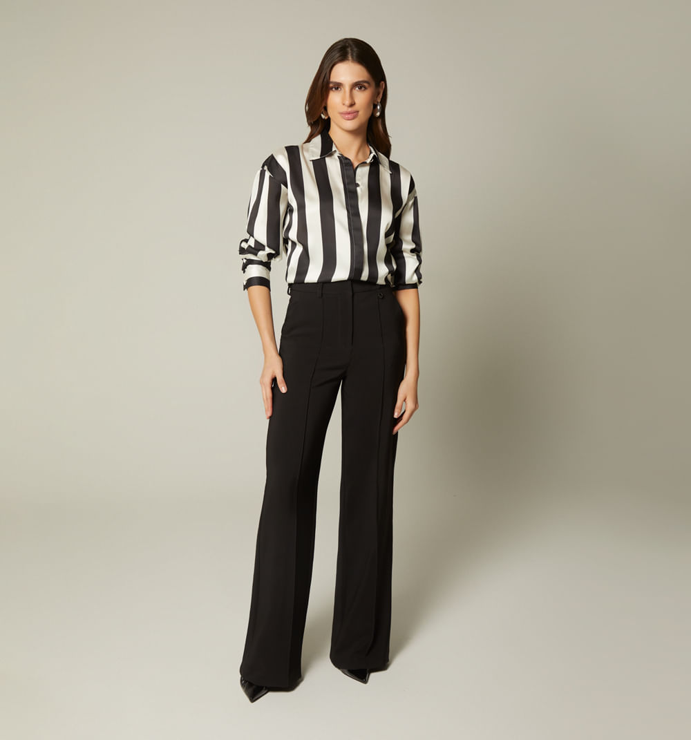 Pantalon Palazzo Tiro Alto