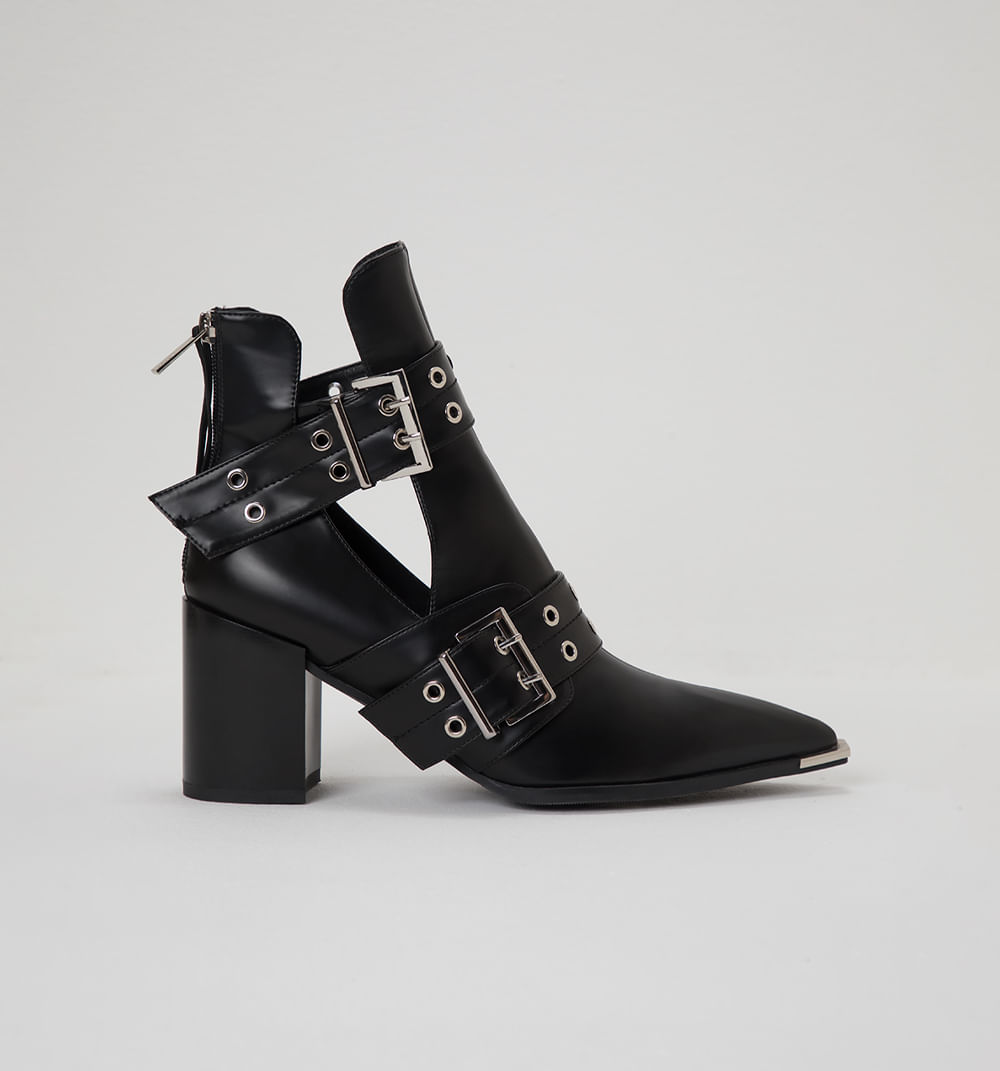 Botin Cutout Con Detalles Correas