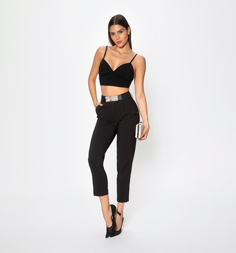 Panatalon Tipo Chino Con Abertura En Bot