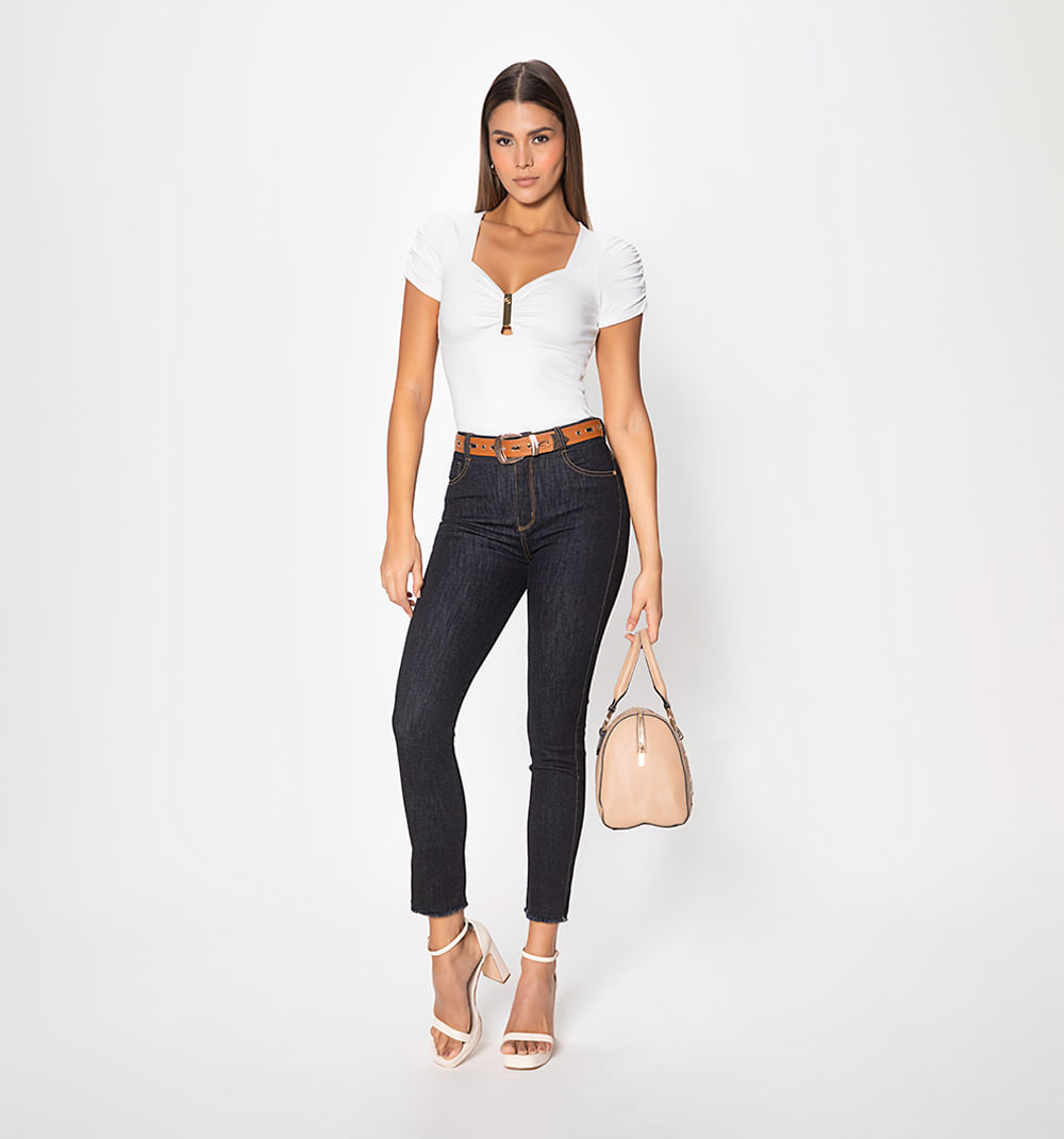 Jean Skinny, Tiro Alto, Cinco Bolsillos,