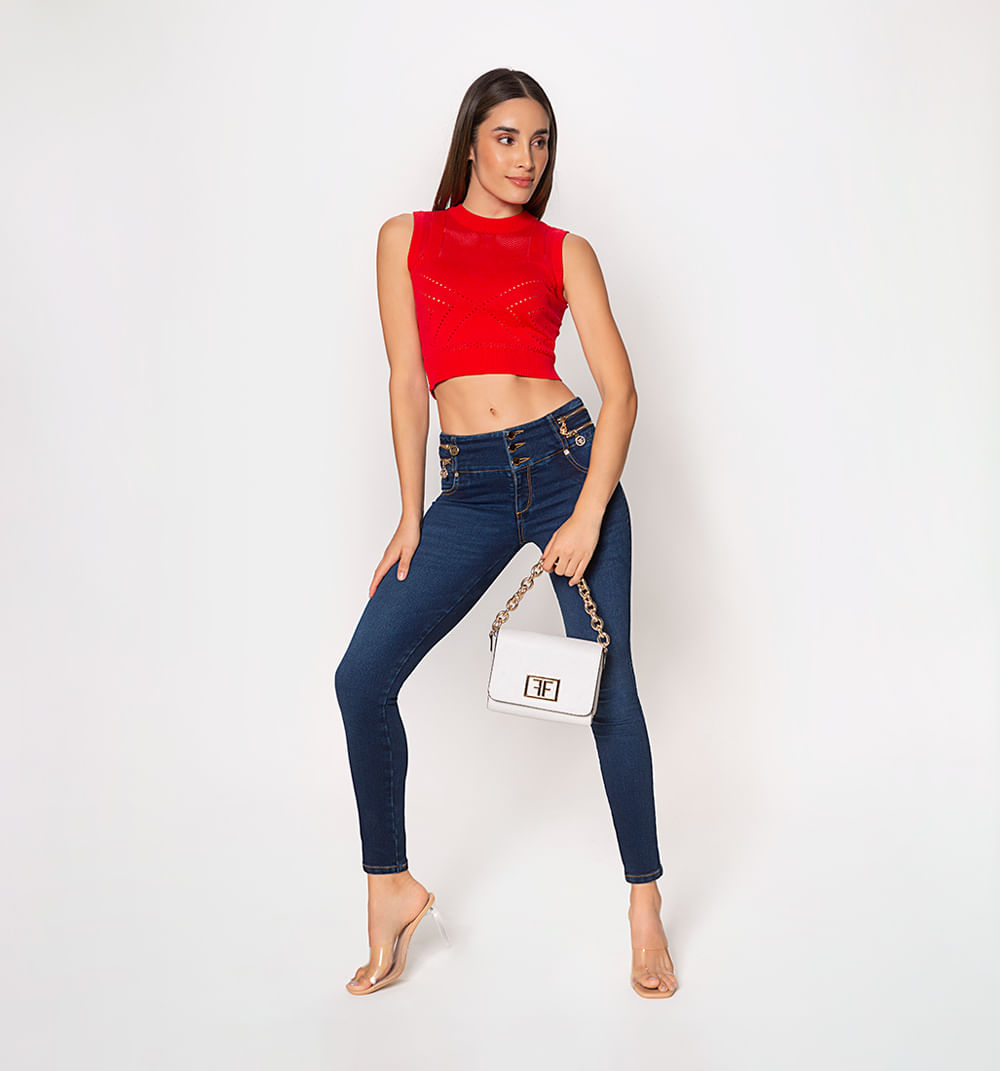 Jean Ultraslim Tiro Medio, Levanta Cola,