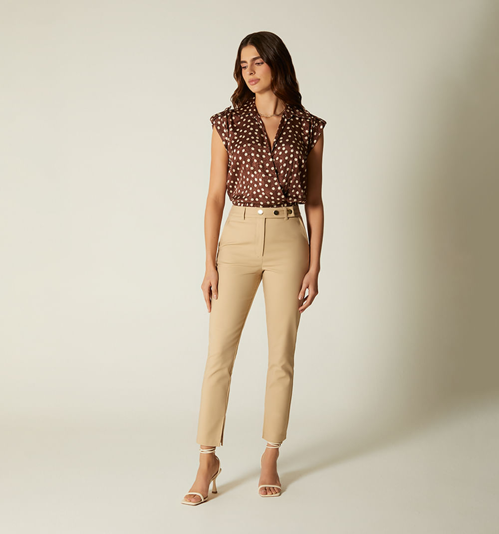 Pantalon Pretina Con Broches