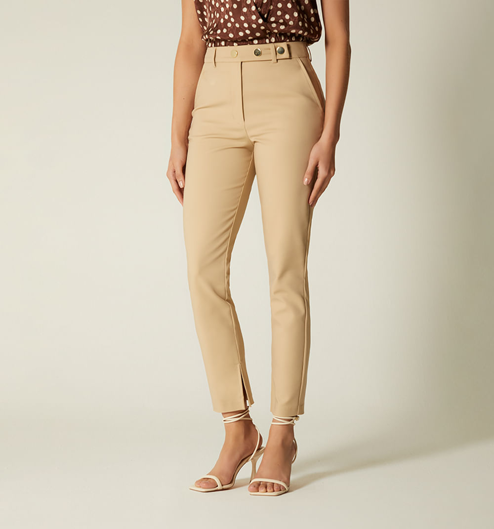 Pantalon Pretina Con Broches