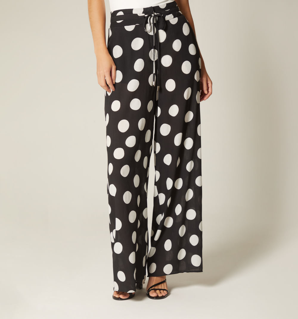Pantalón Palazo Pretina Ruchada