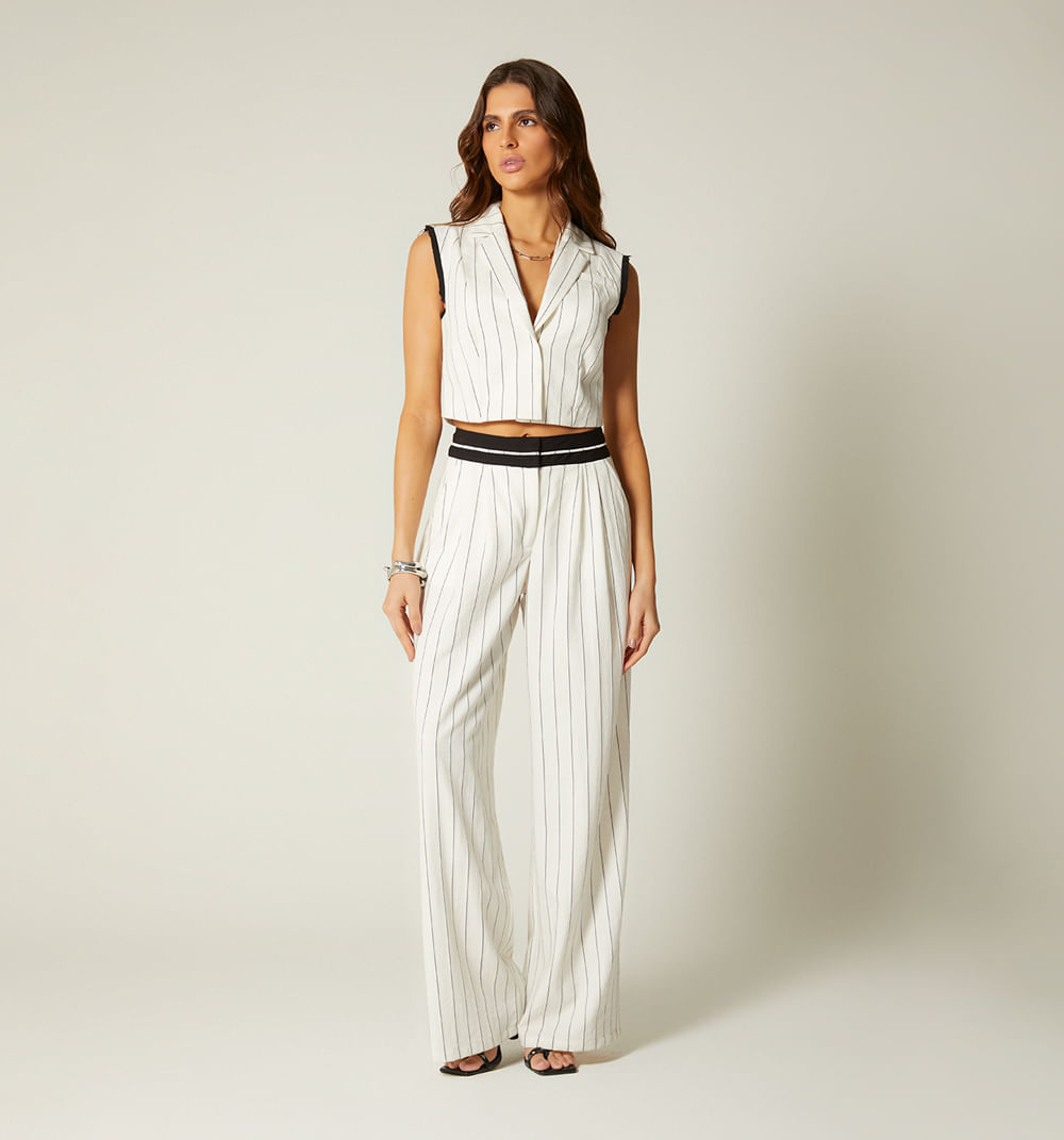 Pantalon Pretina En Contraste
