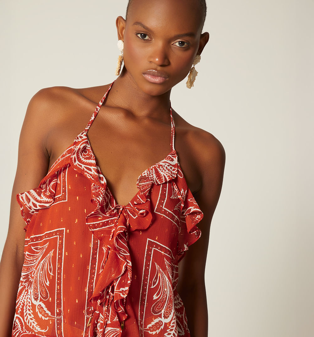 Blusa Halter Con Bolero