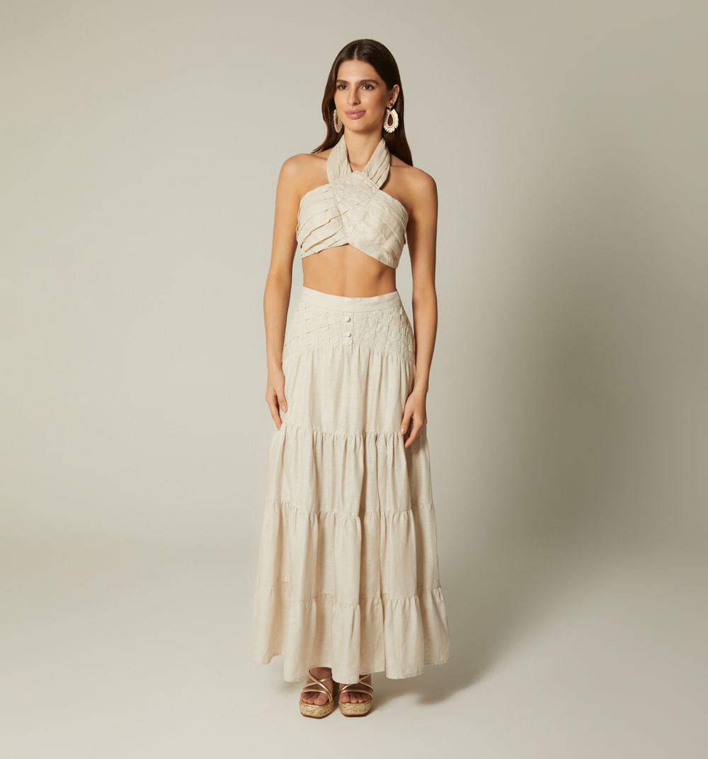 Falda Larga Con Cotilla Y Tiempos