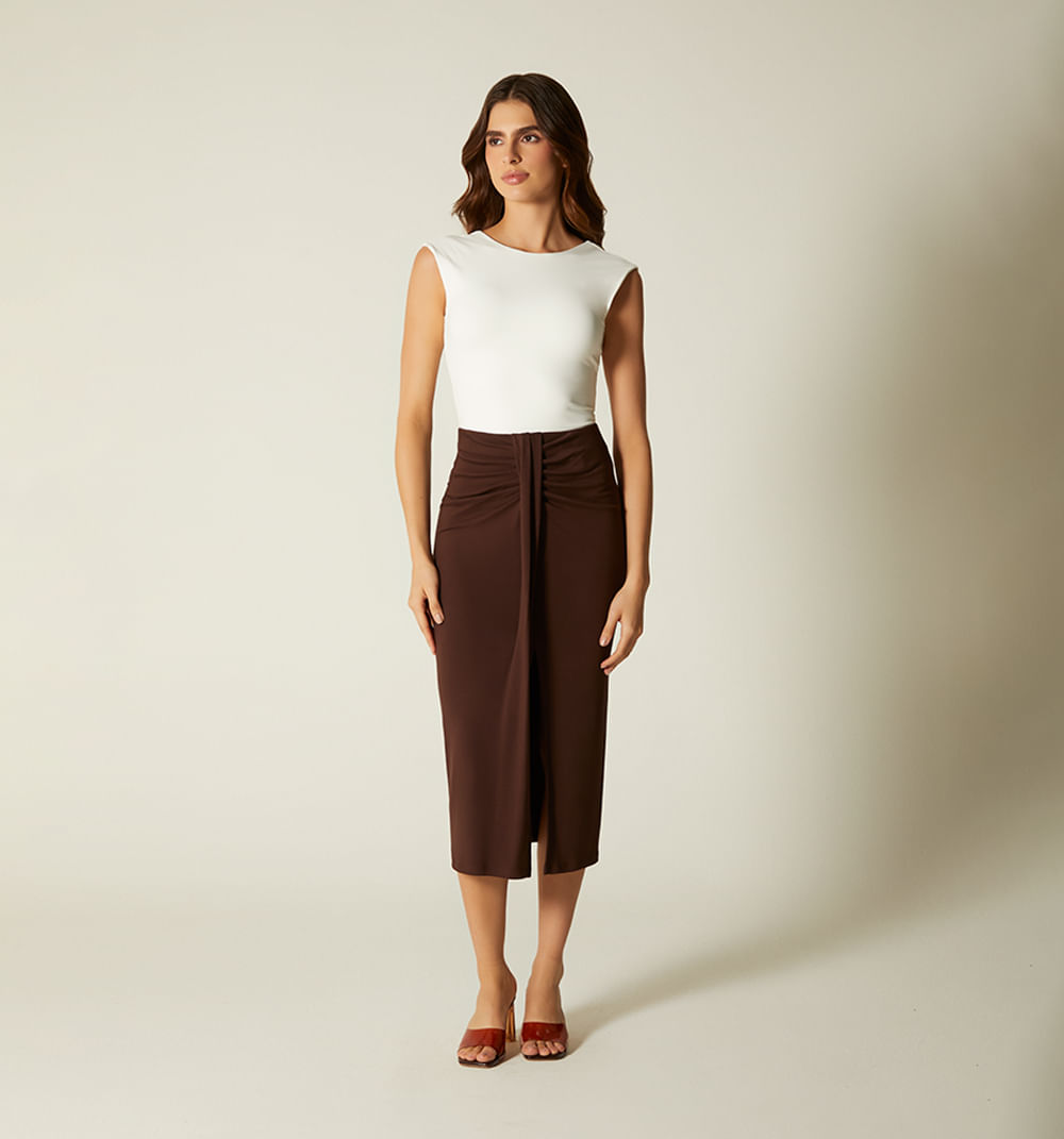 Falda Larga Drapeada