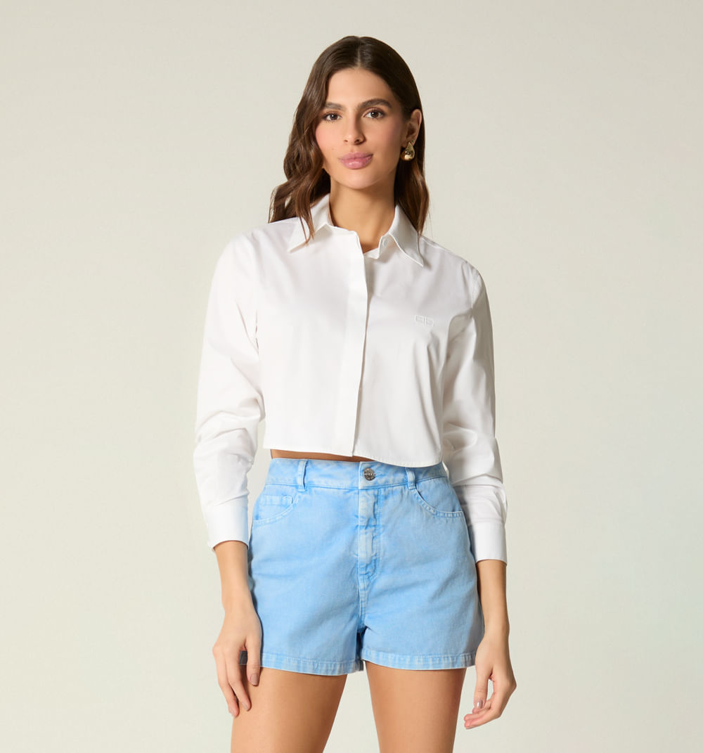 Blusa Camisera Boxy Manga Larga