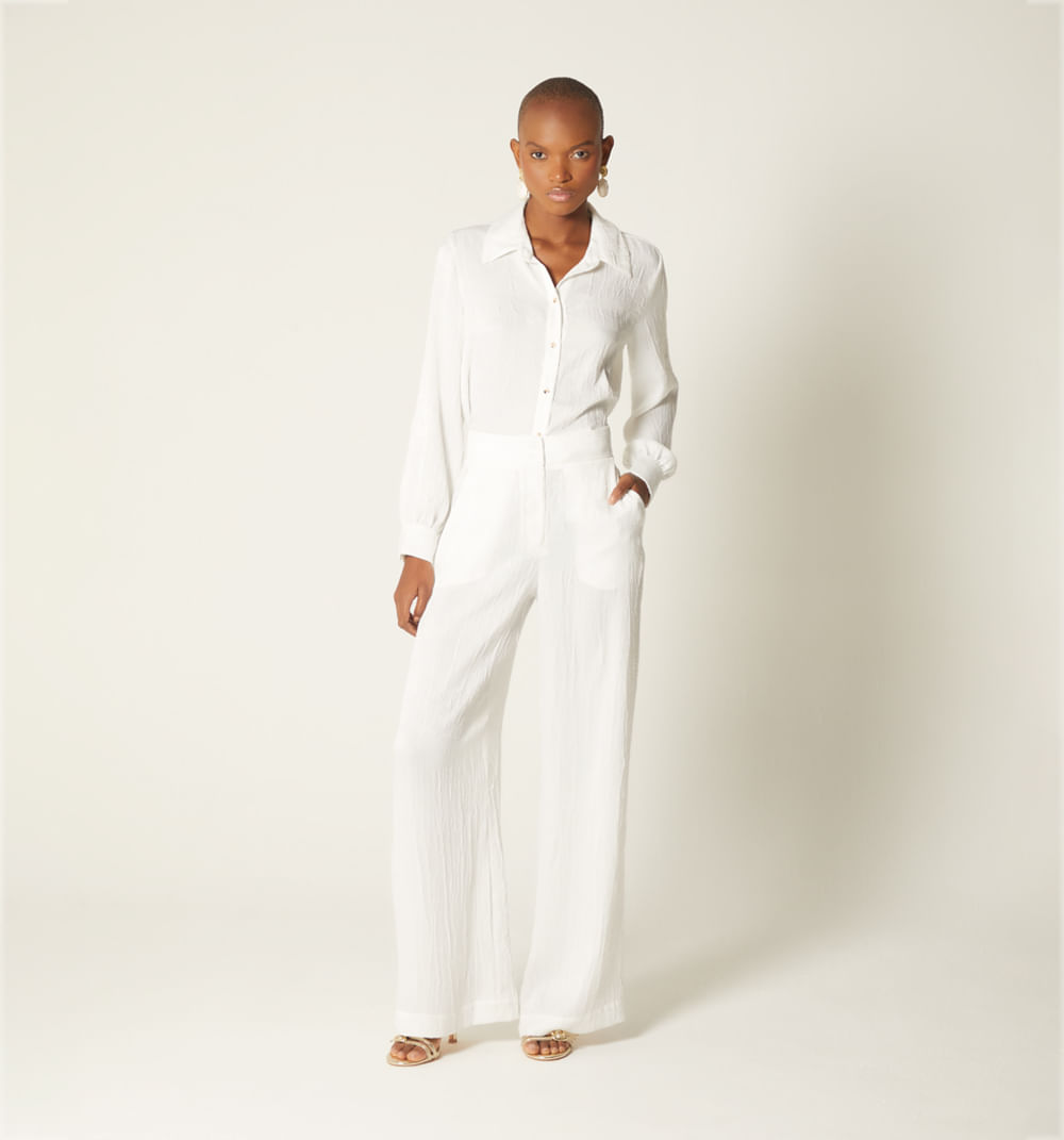 Pantalon Palazzo Tiro Alto