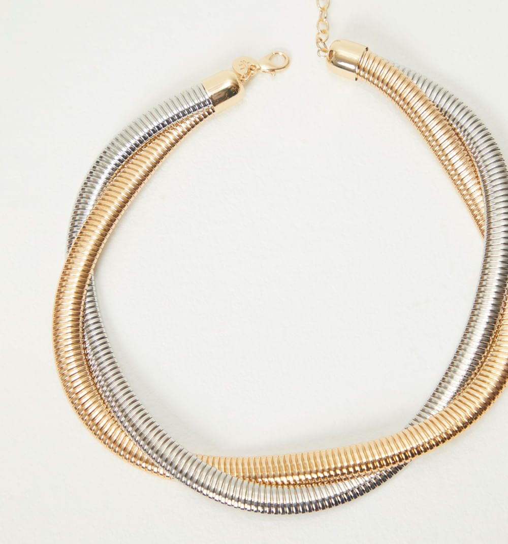 Collar Cadena Serpiente Bicolor