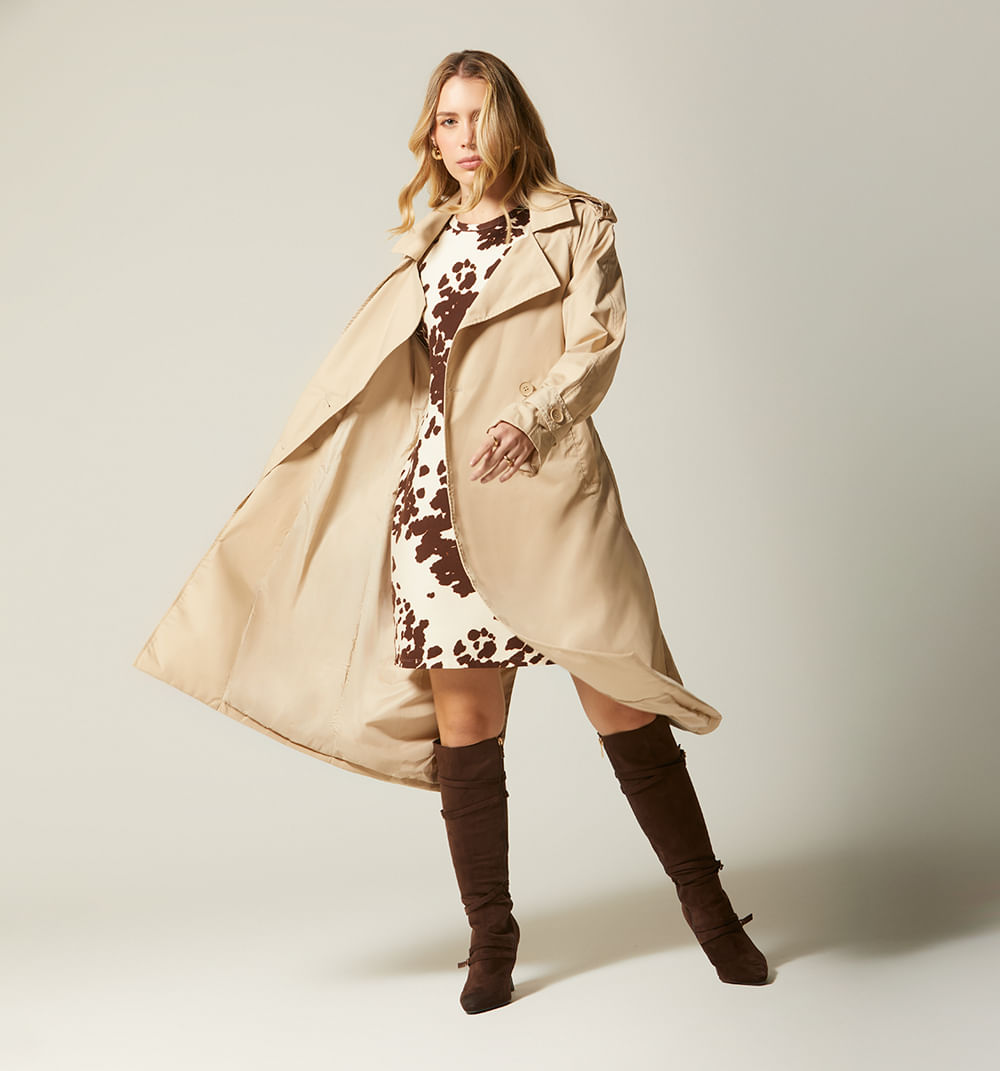 Vestido En Moleton Con Aplique