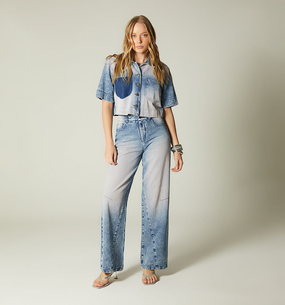 Blusa Boxxi Bolsillo Con Reserva Parches