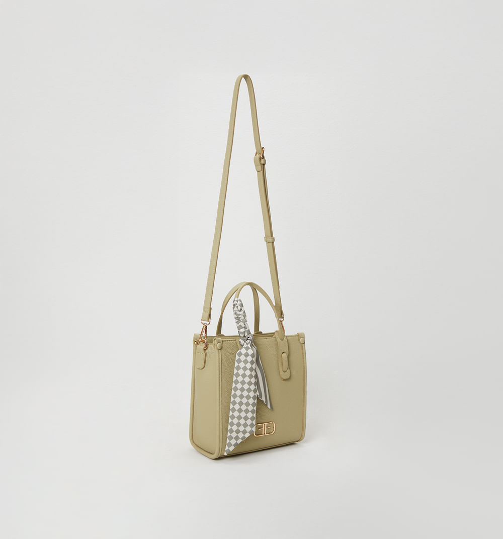 Bolso De Mano Vertical Con Pañuelo Decor